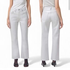 Agolde Recycled Leather Mid Rise Relaxed Boot Size 27